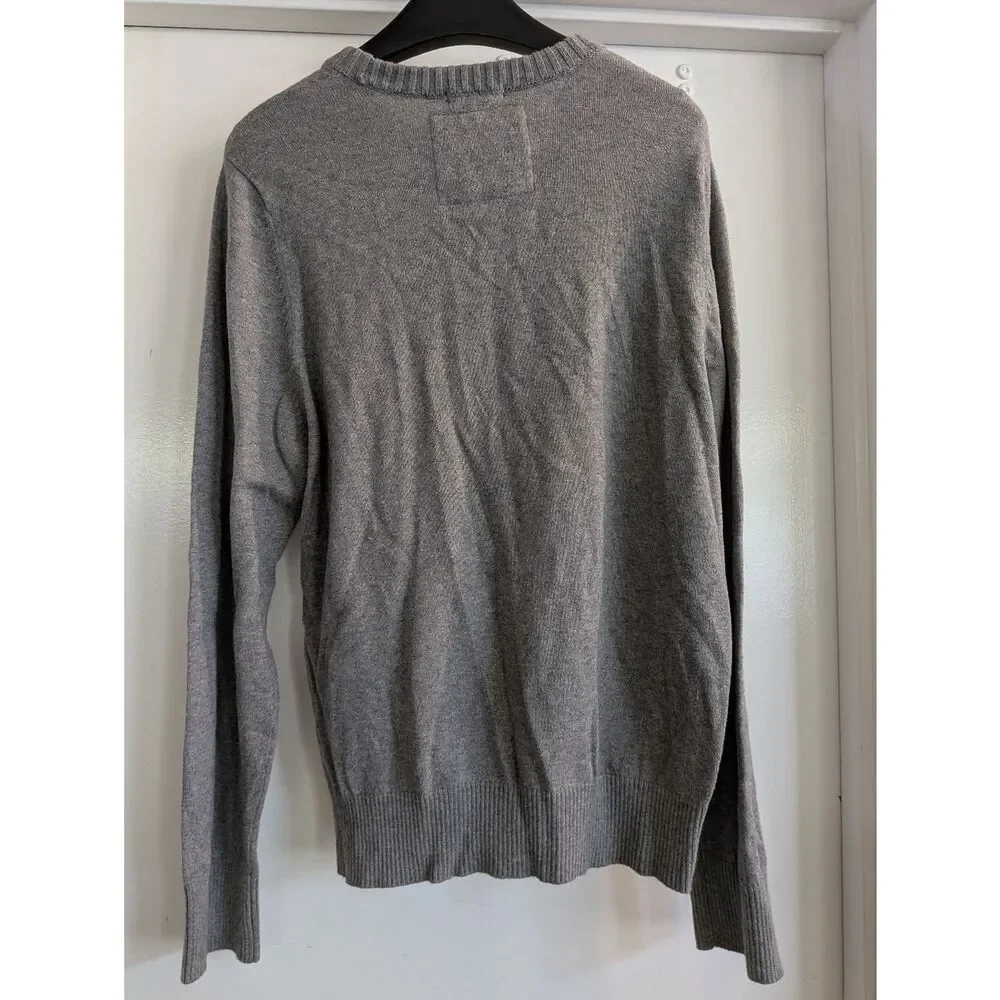 Abercrombie & Fitch Gray Crewneck Sweater XXL Neutral Classic 100% Cotton